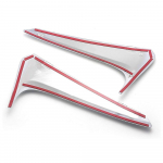 Kroomitud tagaakna k&uuml;lgspoileri tiivakatte trimmid Toyota Highlanderi 2014-2019 jaoks