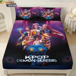 3 tk K-Pop Deemonik&uuml;ttide Prindiga Servadeta Voodilina Komplekt Mitmes Suuruses Pehme Voodikate Magamistoa Voodipesu Kaunistus Masinpestav 90x191