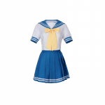 Anime Lucky Star Lzumi Konata Hiiragi Tsukasa Cosplay Kost&uuml;&uuml;m Takara Miyuki Hiiragi Kagami Sinine JK Koolivorm Naiste &Uuml;likonnad 3XL beež