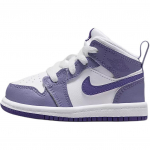 Air Jordan 1 Mid TD Dusty Amethyst Beebi Tossud Lilla Valge Court-Purple DQ8425-500 23.5