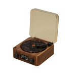Retro plaadim&auml;ngija k&otilde;lar valge m&uuml;ra ja juhtmevaba Bluetoothiga, vin&uuml;&uuml;lplaadim&auml;ngija, stereoheli, RGB projektsioonlambiefekt Bluetooth speaker