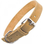 Collier - GLORIA - Nubuck - Jaune - Ajustable - Anneau en D kollane