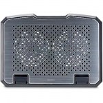 Support ordinateur portable - HAMA - Refroidisseur Alu - 2 Ventilateurs - Inclinaison r&eacute;glable - Silencieux