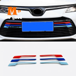 For Toyota Corolla Sedan  ABS Car Front Head Grille Fence Decoration strip Cover Trim Car styling Accessories Left Grille 3pcs