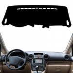 For Kia Carens 2007-2012 UN Car Accessories Dashboard Cover Mat Pad Anti-UV trument Dash Sun Shade Carpet Cushion Protect LHD Black(Red Edge)