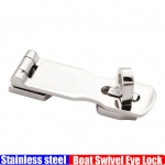 1PCS Boat Swivel Eye Locking Hasp Latch Hardware Marine Accessories 316 Stainless steel Marine Hasp Latch Buckle Door Latch Lock 1PCS