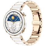 18mm Keraamiline+Metallist Rihm Huawei Watch 5/GT5 Pro 42mm GT6-5-4 41mm jaoks K&otilde;rge kvaliteediga Ametlik Randmerihm Garmin Venu 4 41mm jaoks Correa Huawei GT6 41mm beige
