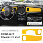 Car Dashboard Decorative Shell Leather Sticker For Mini Cooper F55 F56 F57 - Car Styling Accessories Only Left handdrive kollane
