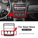 Seat Ibiza 2003 2004 2005 2006 2007 2008 jaoks Ehtne Pehme S&uuml;sinikkiust Kleebis LHD RHD Auto Keskjuhtimispaneeli AC/CD Tarvikud Type A LHD Black