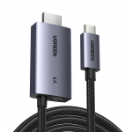 UGREEN USB C to HDMI konverterkaabel 100W PD kiirlaadimise, Thunderbolt Type C to HDMI, &uuml;hilduv iPhone 16 Pro, Galaxy ja 2M 4K@60Hz pordiga,