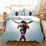 3D Prinditud Michael Jacksoni Voodipesu Komplekt Poistele T&uuml;drukutele Twin Queen Suurus Tekikott Padjap&uuml;&uuml;r Voodi Lapsed T&auml;iskasvanud Kodutekstiil EU Single(135*200cm)3pcs
