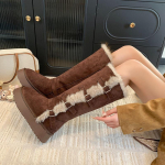 Metallpandla Platvormlumekingad Talvised Uued &Uuml;mar Nina Pulli Suede Platvorm K&otilde;rged Kingad 35 khaki