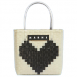 Marni Market Armastuskiri Logo S&uuml;da Pol&uuml;prop&uuml;leenist Tassikott Naiste tassikotid Valge Must SHMH0109A0RF08100N99 Basic Set (Bag+Dust Bag)