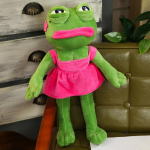 45cm Kurb konn pehmem&auml;nguasi Pehme t&auml;idisega padi Maagiline ilme Pepe Kurb konn Loom pehmem&auml;nguasi S&uuml;nnip&auml;evakingitused t&uuml;drukutele poistele roosa