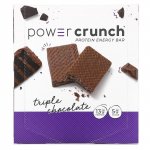 BNRG, Power Crunch Protein Energy batoon, kolmekordne &scaron;okolaad, 12 tahvlit, 40 g (1,4 untsi) iga
