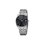 Calvin Klein Ck Kvarts Time Memory Seeria Kell Kvartsmehhanism Roostevabast terasest rihm Must sihverplaadi Meeste kellad K4N21141 Black Dial