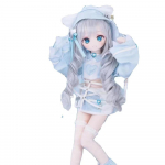 Anime Armas Realistlik K&auml;sit&ouml;&ouml;na Valmistatud T&auml;ispikkuses Silikoonnukk - Tahke Elutruu Puudutus Koguja Cosplay Figuuri Aksessuaar valge