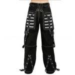 VibeStreet Punk stiilis Y2k Lai jalg Denim p&uuml;ksid E-girl Gooti L&otilde;dvad p&uuml;ksid Cyber Grunge Cargo p&uuml;ksid Harajuku K&otilde;rge v&ouml;&ouml;koht Kotised teksad Naistele S valge