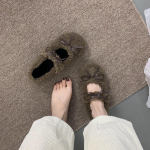 Uue stiili moodsad elegantsed balleti loafers-korterid kingad naistele naiste korterid loafers karusnahast &uuml;mmarguse ninaga daamide br&auml;ndidisainiga v&auml;lisjalan&otilde;ud 40 pruun