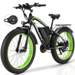 Elektriratas PHILODO H7 Pro, 1000W mootor, 48V 17.5Ah aku, tippkiirus 45 km/h, s&otilde;iduulatus 80 km, 26x4.0 tollised rehvid roheline
