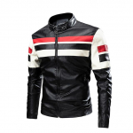 Meeste mootorratta nahkjakk uhiuus vabaaja soe fliis Biker Bomber PU jope meestele tuulekindel talvine vintage mantel M