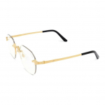 Cartier Panthos V&auml;rviplokkide Disainiga Metallist Ovaalsed P&auml;ikeseprillid Meeste p&auml;ikeseprillid Kuldne CT0478S001 Basic Packaging-Eyeglass Case+Box,53,Gold