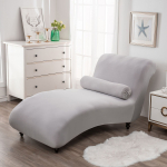 Elastne k&auml;etugedeta tooli kaitsekate Elastne sametine lounger'i kate Diivanvoodi k&auml;etugedega tooli &uuml;lekatted Kodu elutoa kaunistus without Round Pillow gray