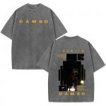 Laulja Damso tuur Qalf Vintage pestud l&uuml;hikeste varrukatega T-s&auml;rk Meeste Naiste Mugav t&auml;navamood K&otilde;rge kvaliteet Moer&otilde;ivad Unisex S