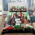 M&auml;ngu Grand Theft Auto Tekikate Komplekt Padjap&uuml;&uuml;rid Voodipesu Komplekt Gta T&auml;iskasvanud Poiss T&uuml;druk Magamistoa Kaunistus &Uuml;he- Kahekohaline Suur Suurus 100x135cm black