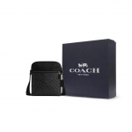 COACH Houston PVC Crossbody kott, &Otilde;lakott V&auml;ike Meeste Must Hall Gift Box Set (Basic Set + Black Gift Box) tumehall v&auml;rv