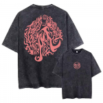 Meeste Streetwear T-s&auml;rk Retro Vintage Pesemise efektiga Graafiline T-s&auml;rk Meeste Harajuku Puuvillane L&uuml;hikeste Varrukatega T-s&auml;rk Topid S