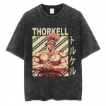 Vinland Saga Thorkell Vintage Pesitud &Uuml;legabariidiline T-s&auml;rk | Unisex Ajalooline Anime Streetwear T-s&auml;rk S