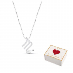 Swarovski Zodiac II Skorpion Metallist T&auml;hekuju Kaelakee Naistele H&otilde;bedane F-white gift box h&otilde;be