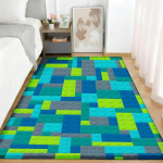 3D V&auml;rvilised Geomeetrilised Plokid Ala Vaibad Elutuppa Magamistuppa Ehitusplokk M&auml;nguasjad Vaip Kodu Laste Toa Sisustus Libisemiskindel P&otilde;randamatt 80cm x 120cm