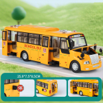 Suur suurus 1:24 Legeerterasustega Koolibuss Valatud Mudel M&auml;nguauto Uksed Avatavad Heli Valgus T&otilde;mmatav Miniatuurne S&otilde;iduk &Otilde;pilase Kingitus yellow