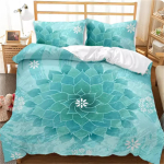 Boheemlaslik Mandala Tekikottide Komplekt &Uuml;heinimese, Queen, King, T&auml;issuurus, Sinine Boho Chic Mikrofiibrist Voodipesu Komplekt Poistele, T&uuml;drukutele, Lastele ja Teismelistele 250x220cm blue