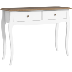 Konsoollaud 2 sahtliga Prantsuse stiilis esikusse, magamistuppa, elutuppa 100x35x76,5 cm Valge ja tume pruun 100 x 35 x 76.5 cm