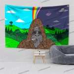 The Big Lez Show Meemilipp Seinakate Sasquatch B&auml;nner Esteetiline Kaunistus &Uuml;hiselamu Tapeet Riie 125x150cm (50x60in)