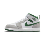 Jordan Air Jordan 1 Mid BP Keskmise s&auml;&auml;rega Laste Korvpallijalatsid Valge Hall Roheline Lapsed Vanuses 3-7 Aastat DC7249-103 35