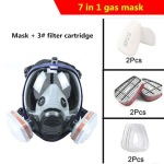 Keemiline mask 6800 15/17 &uuml;hes gaasimask tolmumask v&auml;rvipritsi putukatapja silikoonist t&auml;isn&auml;omask labori keevitamiseks gray