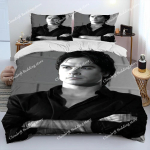 Uus film The Vampire Diaries voodipesukomplekt &Uuml;hekohaline Kaksik T&auml;issuuruses Kuninganna Kuningas Suuruses Voodikomplekt T&auml;iskasvanud Laps Magamistuba Tekikotikomplekt Kodutekstiil 135cmx200cm gray