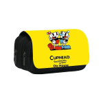 Cuphead Multifilm Kahekihiline Pliiatsikott Lapsed &Otilde;pilased Suure Mahutavusega Nailonist Koolikott Cuphead Double-Layer Pencil Case yellow