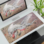 Suur hiirematt M&auml;ng Monster Hunter Wilds Hiirematt XXL Looduslik Kumm Klaviatuurimatt Kontorilaua Matt Arvutim&auml;ngude Tarvikud 40cmx90cm