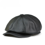 Ehtne lehmanahk Suur pea XXL 62cm Kaheksanurksed m&uuml;tsid Meeste suur suurus L XL Newsboy m&uuml;ts Briti mood Lehma nahast Naiste baretid M&uuml;ts XXL must