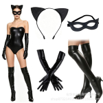 Halloweeni kassist&uuml;druk kost&uuml;&uuml;m metsik kass teenrit&uuml;druku riietus kassi k&otilde;rvad saba peokost&uuml;&uuml;m One size fits all black