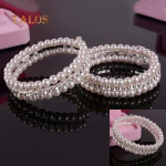 Naiste elegantne valge kunstp&auml;rlitest kristallkivist veniv v&otilde;lu k&auml;ev&otilde;ruga k&auml;ev&otilde;ru kingitus