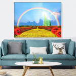 Teemanttikandid T&auml;ielikult kuvatud maastike pildid rhinestones Teemantmaalinguga 20X30