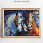 T&auml;is&uuml;mmargune teemantmaal, kahe hoburistpistega vaiguga 5D DIY teemanttikandid 20X30CM