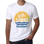 Meeste vintage t-s&auml;rk graafilise pildiga T-s&auml;rk Aeg &ouml;elda tere suvele Paraguay's Valge XS valge