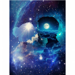 Teemantmaal T&auml;histaeva armastaja Teemantmosaiik K&auml;sitsi valmistatud n&auml;put&ouml;&ouml; Teemanttikandid Ristpiste 20X30CM